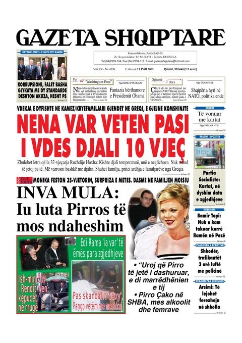 Gazeta Shqiptare 2009-04-11